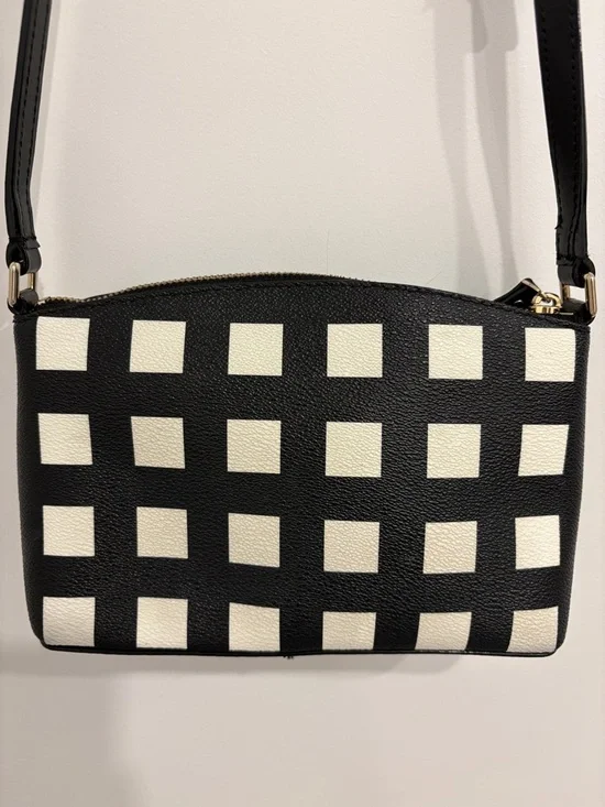 kate spade Millie Black and White Check Crossbody Bag - Picture 3 of 5